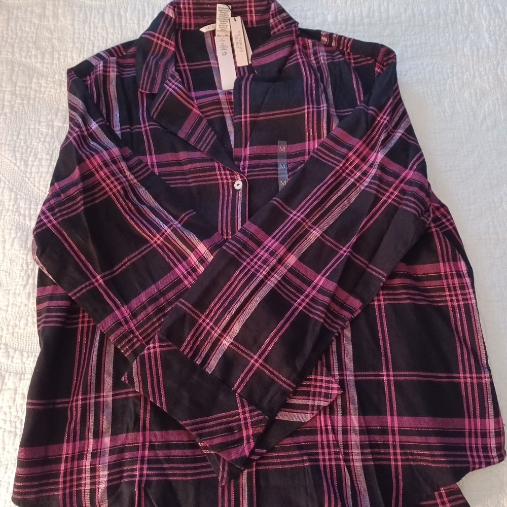 Victoria's Secret Flannel Long Pajama Set
